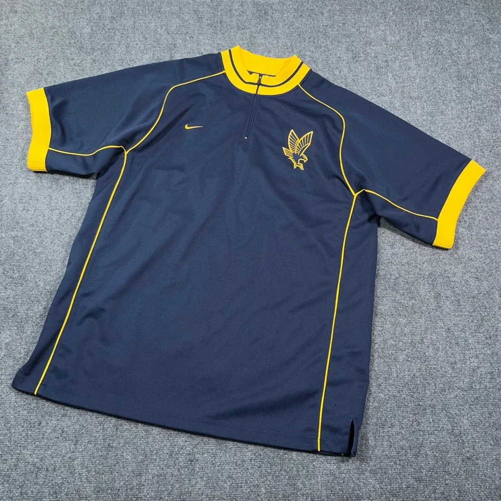 VTG Nike Team Marquette Golden Eagles Men's L 1/4 Zip‎ Warm Up Shirt Loose Fit